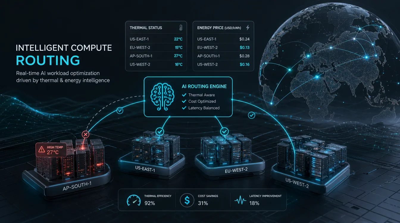 Illustration: Data Center Power & Thermal Load Predictive Balancing