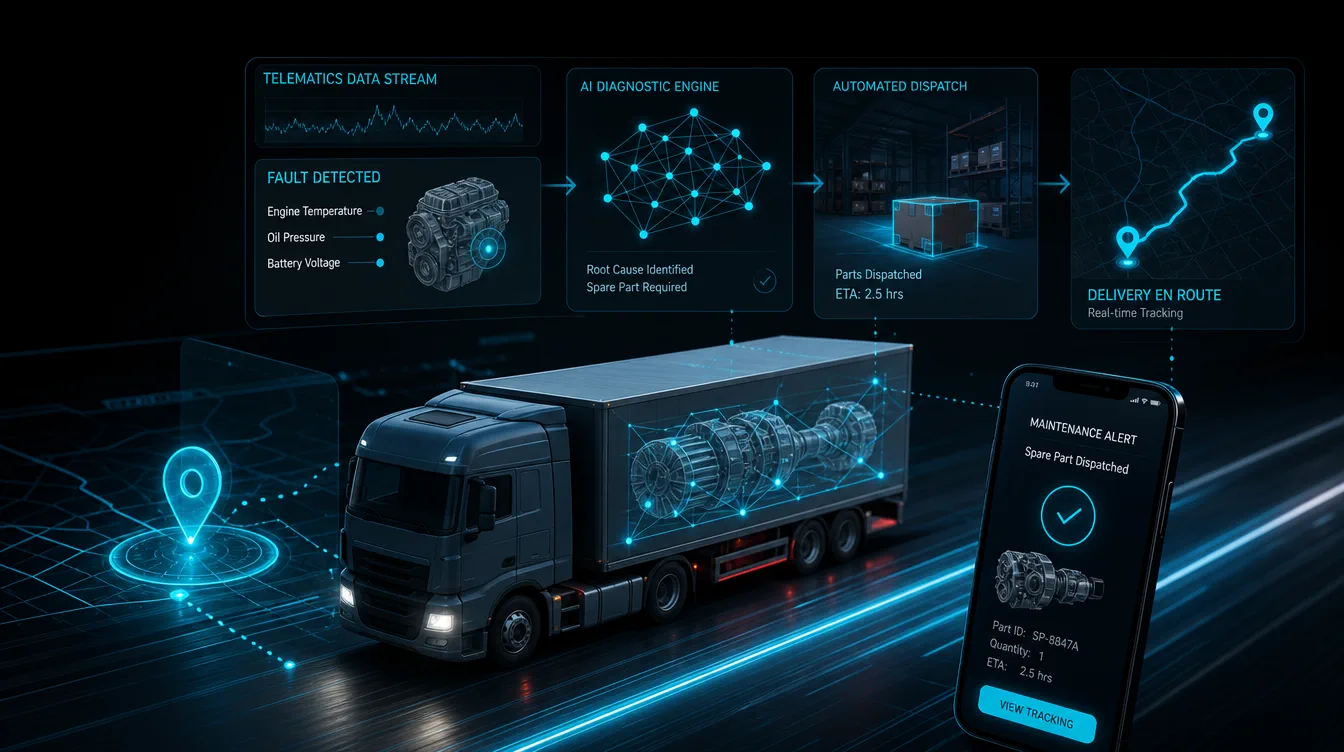 Illustration: Autonomous Fleet Predictive Maintenance & Parts Dispatch
