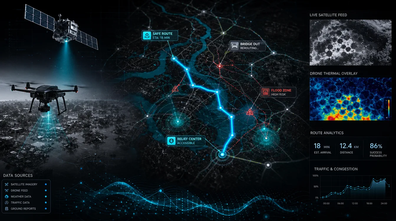 Illustration: Emergency Disaster Response & Infrastructure Damage Mapping