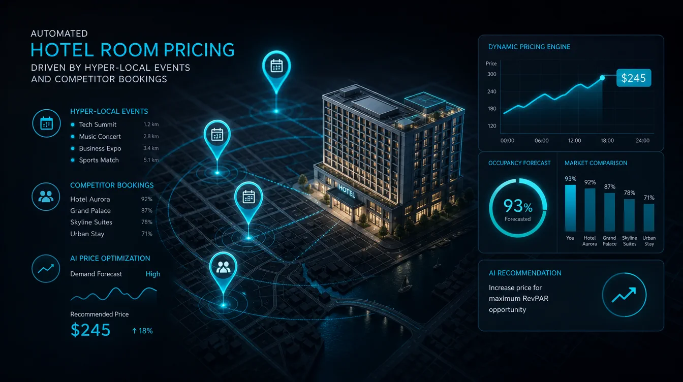 Illustration: Hotel Group Spatial Dynamic Room Pricing & Demand Capture